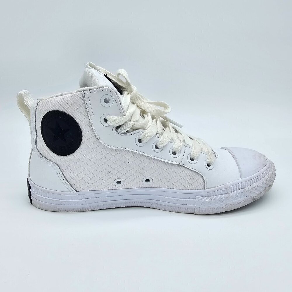 Converse Chuck Taylor Asylum Big Kids Youth Shoes, White, Size 3 - Picture 2 of 16